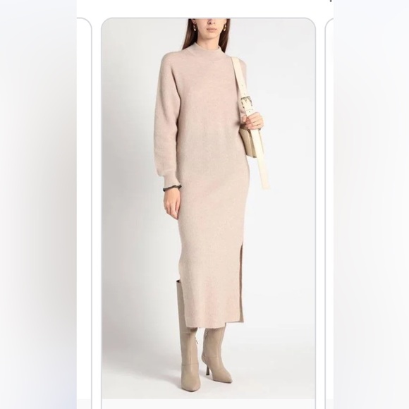 Brunello Cucinelli Taupe Knit Long Sleeve Garment Dress - Brand New with Tags - Picture 5 of 15